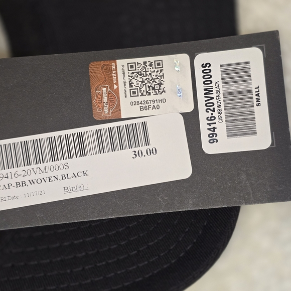 NWT Harley-Davidson Black Cap with Orange and White Embroidery - Picture 3 of 4